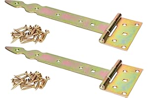 KOTARBAU® - Set di 2 cerniere a T decorative, 250 mm, zincate, colore giallo