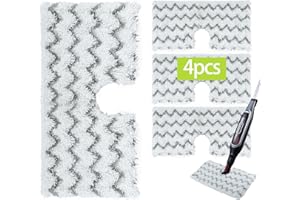 JUYLTOOL 4 Pack S6003UK Pads Replacement Shark Steam Mop S6001UK S6003UK S6005UK Klik n' Flip Corded Steam Pocket Mop，Reusable&Machine Washable.for All Hardwood Floors