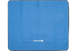 HÖGERT TECHNIK Magnetische Karosserie-Schutzmatte 120×100 cm, ölresistent, mit 4 Taschen, Kotflügelschoner für Mechaniker, Magnetmatte KFZ Werkstatt, Lackschut, wiederverwendbar