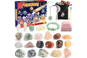 Gifitizi Juguetes Niños 3-12 años, Calendario Adviento 2023 Mineral Natural y Piedra de Roca Juguetes Regalos Navidad Juguetes Niños Niña 3-12 Años Regalos para Niños de 3-12 años Navidad de Adviento