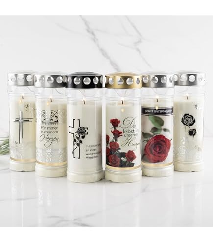 Candele Funerarie Bolsius Lumino 12 Pezzi - Bianco Con Motivo Albero, 70 Ore Di Durata - Foto 9