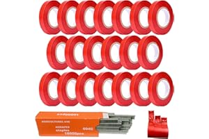 Cayway 21 Pacco Legatrice per Piante, Legatrice per Piante Vigneto Pomodori, 20 Pz Nastri per Vivaio, 1 Scatola di Graffette per Uva, Pomodori e Viti