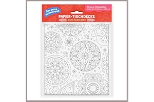 ‎SELLERROCKET Ausmaltischdecke für Kinder – Tischdecke mit hübschen Mandalas zum ausmalen – Ausmaldecke für den Kindertisch – Tolle Beschäftigung für Weihnachten, Hochzeit & Einschulung – A0 (84,1 × 118,9 cm)