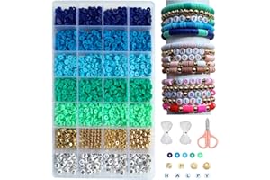 YTZWkit Clay Beads Bracelet Making Kit, Heishi Spacer Letter Beads Charms for DIY Friendship Bracelet, DIY Necklace Earring Jewelry Crafts Gift for Teen Girls