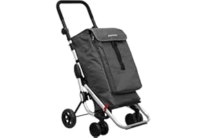 Playmarket Carro de la compra Go Up Basic, 110 cm, 39, 5 Litros, Gris Marengo