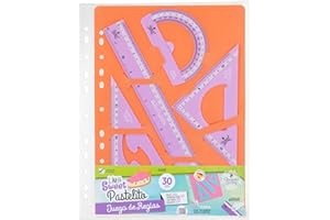 STARPLAST REGLAS DE PLÁSTICO QUIJOTE - Reglas Sweet Pastelito, medidas desde 9 hasta 30cm, colores pastel, con estuche de plástico, para uso escolar o universitario - Set 30cm Morado