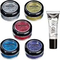 Moon Glitter Fein-Glitter – Kosmetischer Glitzer Für Gesicht & Körper, 5g, Farbe Rot
