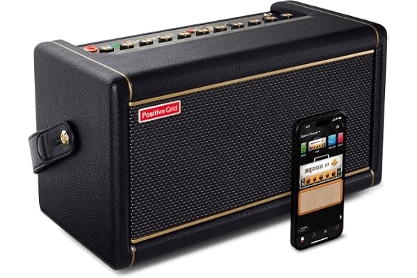 Positive Grid Spark 2 Ampli d’étude pour Guitare et Enceinte Bluetooth de 50 Watts avec Looper, Fonctions intelligentes et appli, pour Les Guitares électriques, acoustiques et Les Basses