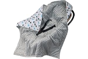 Hivia 90 * 90CM Copri Ovetto Neonato Universale-per Seggiolino Auto,Carrozzina e Lettino 100% Cotone Sacco Invernale Ovetto Regolare/Plush