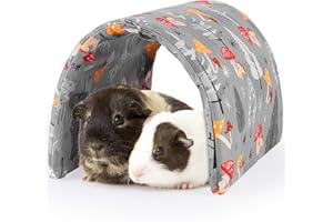 Hedgeink Tunnel pour Cochons d’Inde et Lapins – Cachette Pliable et Lavable pour Petits Animaux, Furets, Hamsters et Chinchillas – Jouet Douillet et Modulable en Maison ou Tapis