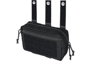 EXCELLENT ELITE SPANKER Pochette Tactique Molle pour Gilet Tactique Sac de Taille Pochette d'outils Utilitaires Sac EDC Tactique(BLK)