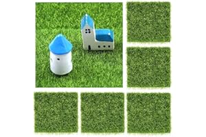 BUENTYA 5 Pcs Kunstrasen Mini Künstliche Rasen Gras Naturgetreuer Rasenteppich Kunstrasenteppich 15*15 Rollrasen Künstlich Simulation Rasen Miniatur Moos Grasmatte Verzierung Gras zum Basteln DIY Deko