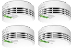 Hekatron Genius Plus – Rauchmelder 10 Jahre Batterie – Testsieger Stiftung Warentest – Made in Germany – inkl. 4X Klebepad – App-unterstützt – Brandmelder – 4 Stück