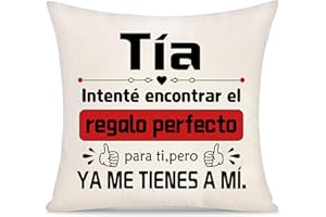 Yoskiasd Tía Intenté Encontrar Funda de Cojín Regalo para Ti Día del Madre para Mujer Tía Regalo de Sobrina Sobrino Gracias Original Regalo de Funda de Almohada Cumpleaños Navidad