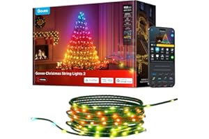 ‎GOVEE Govee RGBWIC Christmas Lights, 300 LEDs Weilnachtsbeleuchtung Außen, 30M Smarte Lichterkette Innen für Weihnachtsdeko, 130+ Szenen-Modi, Shape Mapping, Kompatibel mit Alexa, Grünes Kabel