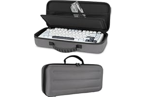 XINGFUDAO Wasserdichte Schütztasche für 75% Gaming-Tastaturen und Zubehör, kompatibel mit Aula F75, Grau, M