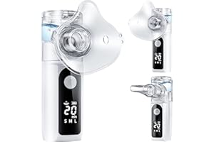YOZISS Inhalationsgerät für Erwachsene Kinder,Tragbare Inhaliergeräte Inhalator mit automatische Reinigung,2 Masken und Mundstück,Leise Inhalator für Zuhause Reisen