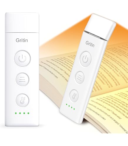 Verdant Touch Luce della clip del LED Luce del morsetto di lettura di rotazione di 360 gradi, luce bianca 5000K-6000K