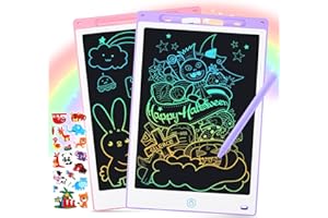 Hnyoou 2 Pack LCD Writing Tablet, 12 Inch Lcd Writing Tablet Kids,Drawing Pad For Kids,Kids Graphic Tablet With Screen Delete Button And Lock Switch Graphic Tablet For 2 3 4 5 6 7 Kids (Purple+Pink)