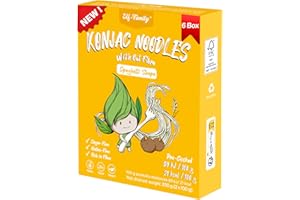 Elf-family [Nuovo]Pasta di Konjac Pochi Carboidrati- Prodotto in Tailandia- Vegano Senza Glutine- 240g x6 Scatole(12 Porzioni), Konjak Noodles Shirataki Noodles Ipocalorica/Senza Zucchero - Spaghetti