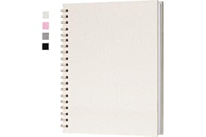 Hiwhy Album Photo de Scrapbooking DIY 28x20,5 cm, Couverture en Lin Rigide Pages Blanches, 20 Feuilles/40 Pages Livre de Souvenirs, Cadeaux pour Bébé Enfant Mariage Voyage Diplôme Anniversaire, Beige