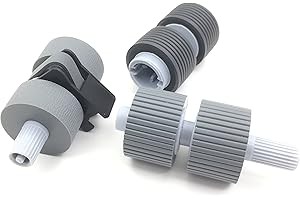 OKLILI PA03338-K011 PA03576-K010 PA03338-K010 Rouleau de Prise + Rouleau de Frein compatibles avec Fujitsu fi-6750 fi-6750S fi-6770 fi-6670 fi-5750C fi-5650C fi-5750 fi-5650