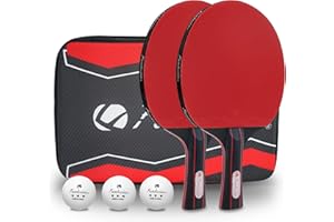 Fantecia Table Tennis Set, Table Tennis Bats 2 Player Set With Ping Pong Ballls, Table Tennis Paddle For Daily Practice And Competitions