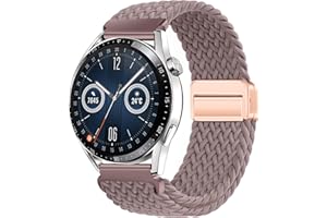 XMUXI Nylonowy pasek 22 mm, kompatybilny z Huawei GT4/GT3/GT2 46 mm / Garmin Venu 2/3/Vivoactive 4, sportowy, do Samsung Watch 3 45 mm / Gear S3, dla kobiet i mężczyzn, elastyczny pleciony