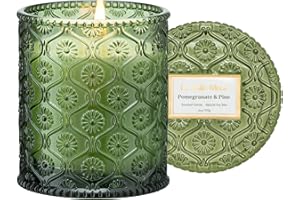 LA JOLÍE MUSE LA Jolie Muse Pomegranat Pine Scented Candle, Holiday Candle Gifts, Candles for Home Scented, 40 Hours Burn Time