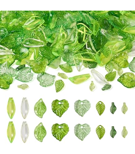 Bestewelry 160 perline in vetro a forma di fiore di giglio, perline di vetro sfuse per braccialetti primaverili, collane, orecchini, gioielli
