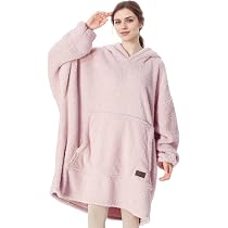 Couverture à Capuche Sherpa - Taille Unique - Manches Poches - Cadeau Hiver