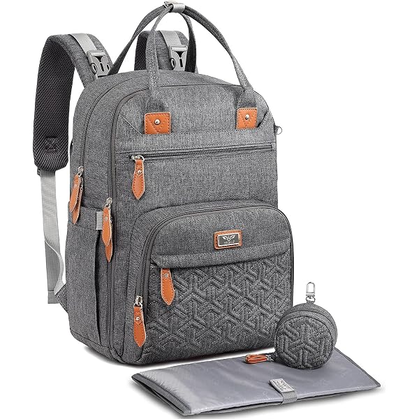 PILLANI Babywickeltaschen-Rucksack – Wasserdicht, Große Kapazität, Mit Wickelunterlage, Für Reisen & Unterwegs