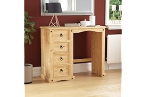 VIDA DESIGNS Marchio Amazon - Movian Tavolo da toeletta Corona, in legno di pino massiccio, 47 cm x 100 cm x 84 cm (LxPxH)