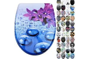 Fanmitrk Abattant WC en UF - Lunette de Toilette avec Frein de Chute, Abbateur WC en Forme de O, Différents modèles au choix (UF01-05)