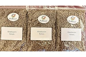 PROREZULT Dried Bloodworm Pellets 100g x 3 PACKS. Fish Food Tropical Aquarium Pond 3mm Sinking