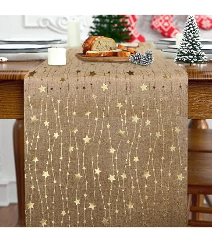 Runner da tavola in plastica con paillettes color oro