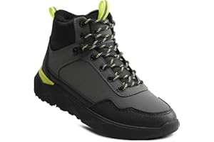 FUPPIA Boys Walking boots Outdoor Big Kids Hiking Waterproof Lace-up NonSlip Comfortable Shoes