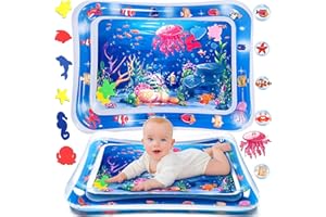 ZPQAODI Wasserspielmatte Baby, Wasserspielmatte Spielmatte Aufblasbare, Baby Matte Wasser, Baby Wassergefüllte Spielmatte,Bauchlage Spielzeug Baby Und Wasser Spielmatte für Baby Geschenk 66 x 50cm