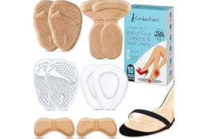 LEOLAMVAED Plantillas Gel Mujer, Plantillas Metatarsalgia para Mujeres Durante Todo el Día Alivio del Dolor y Comodidad, Almohadillas para Pies Talla Única (10 Piezas en un Juego)