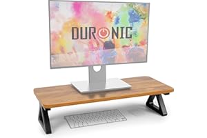 Duronic DM06-1 AW Support pour Moniteur en MDF 62 x 30 cm Rehausseur d’écran d’Ordinateur Portable LCD LED TV Permet de rehausser de 15 cm Espace de Travail Ergonomique avec Rangement