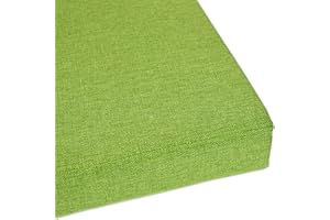 Zoomlie Coussin de banc 2 ou 3 places avec éponge 50D haute densité - Pour jardin, terrasse, intérieur et extérieur (145 x 40 x 5 cm, vert)