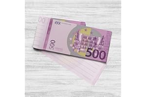 SCRATCH LOVER Scratch Cash Block 500 € Euro - 50 Billets sur lesquels Écrire, Argent Coupon, Bloc-Notes, Coupons De Réduction, Gadgets (taille Réelle)