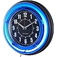 Sterling and Noble 11 Neon Wall Clock, Neon Blue by Sterling & Noble