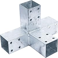 Connettore Angolare Per Pali - Acciaio Zincato, 200x185mm, Per Legno 71x71mm - Foto 7