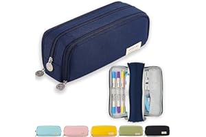 X SIM FITNESSX Astuccio portapenne con 3 scomparti, per bambine e ragazze, per la scuola e l’ufficio