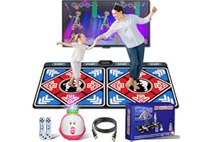 YRPRSODF Flannel Dance Mat for Kids and Adults, Electronic Dance Pad for TV, Camera Dancing mat for Exercise&Game,Plug& Play game for kids,Gifts for Girls & Boys Ages 3+