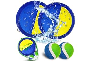 Jalunth Klettballspiel Klettball Strandspielzeug Strandspiele Wurfspiel Kinder Erwachsene Garten Outdoor Draußen Strand Wasserdicht Spielzeug Spiele 3 4 5 6 7 8 9 Jahre Mädchen Junge Ostern Geschenke