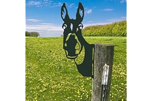 CCWORAN Métal Âne Jardin Ornements pour Clôtures Décorations Extérieur Maison Âne Animaux Jardin Décor Sculptures Rouillé Fonte Silhouettes Arbre Cour Mur Art Cadeau Âne F