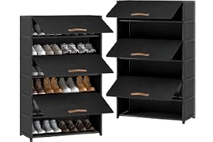 STERIX Shoe Rack 7-Tier Shoe Storage with removable shelves,Standing Shoe Cabinet with Dust Cover Strong Lightweight,Shoe organizer for living rooms and hallways