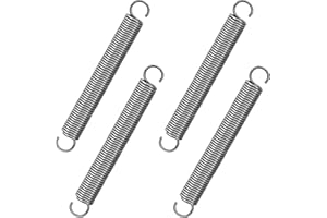 GUNGY Extension Spring 80mm Tension Spring With Dual Hook in 304 Stainless Steel OD 10mm Wire Diameter 1.2mm Max Load 3.2KG 1.2x10x80mm 4 Pieces